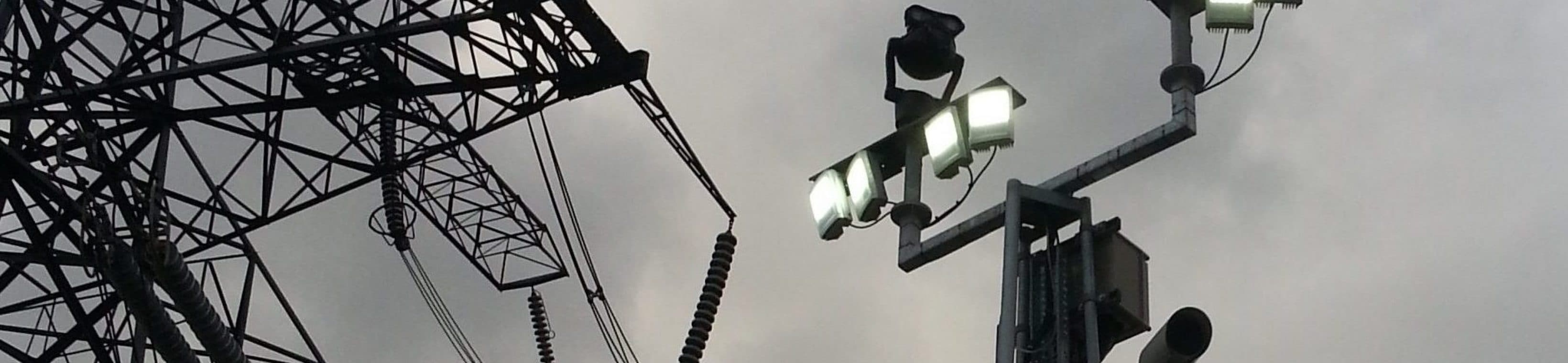 Raytec VARIO2 White-Light illuminators installed at a power station