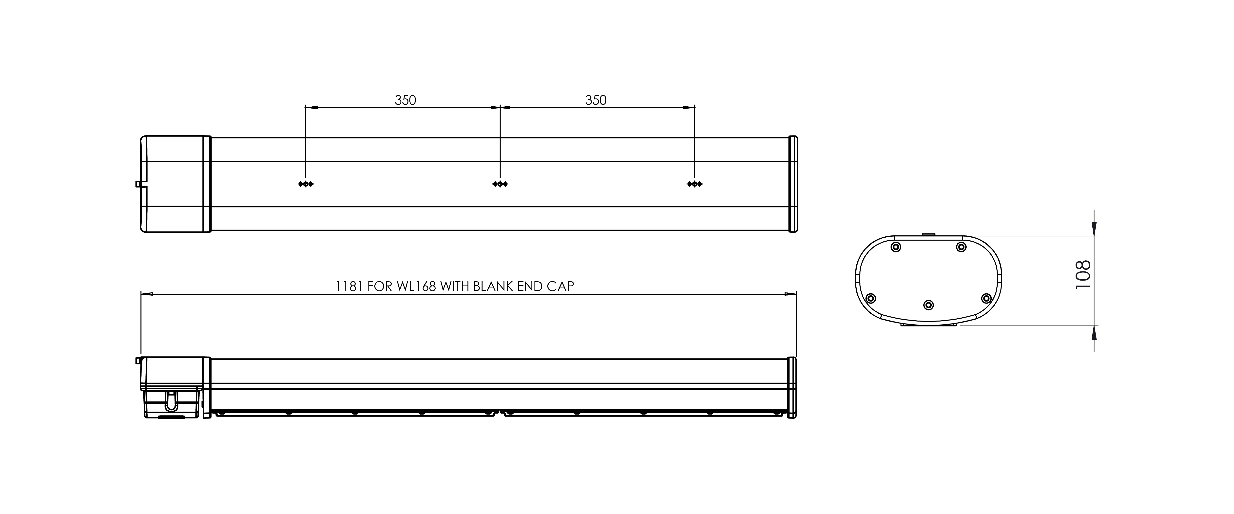 SPARTAN Linear W168 Essential Dimensions