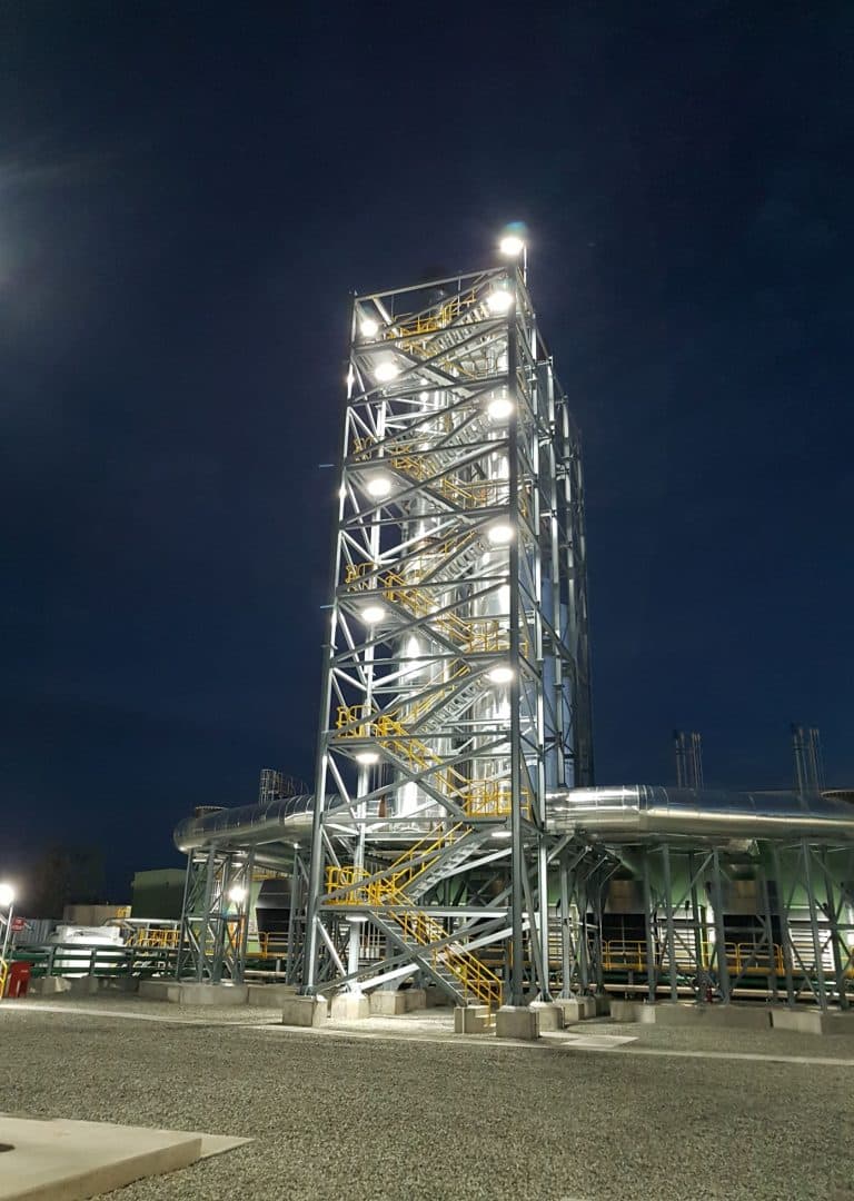 Raytec LED luminaires installed at a power station