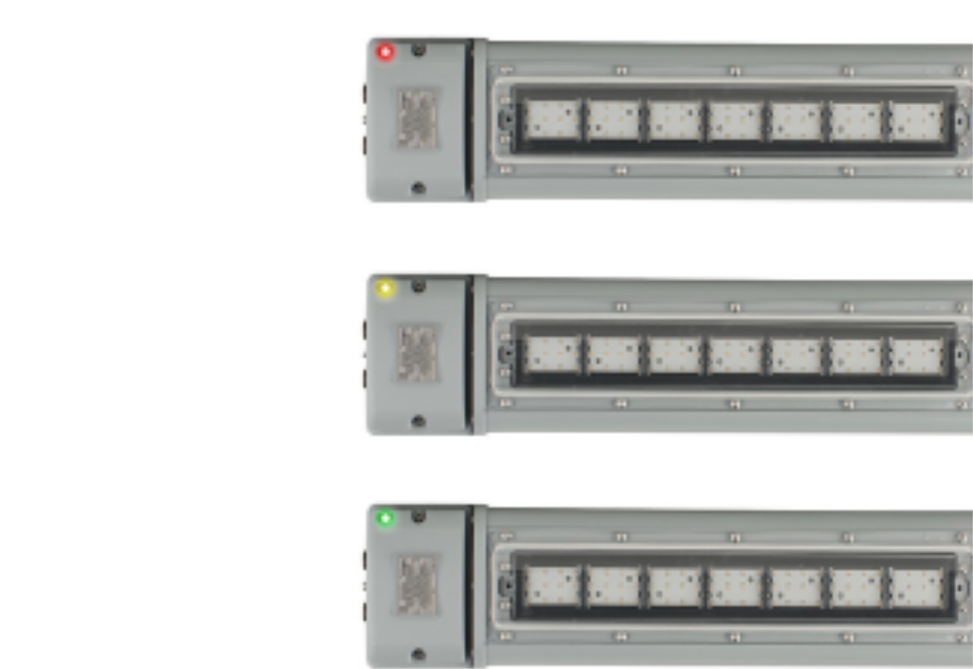 critical infrastructure, linear, hazardous area lighting, LED lighting, emergency lighting, pulsed lighting, security lighting