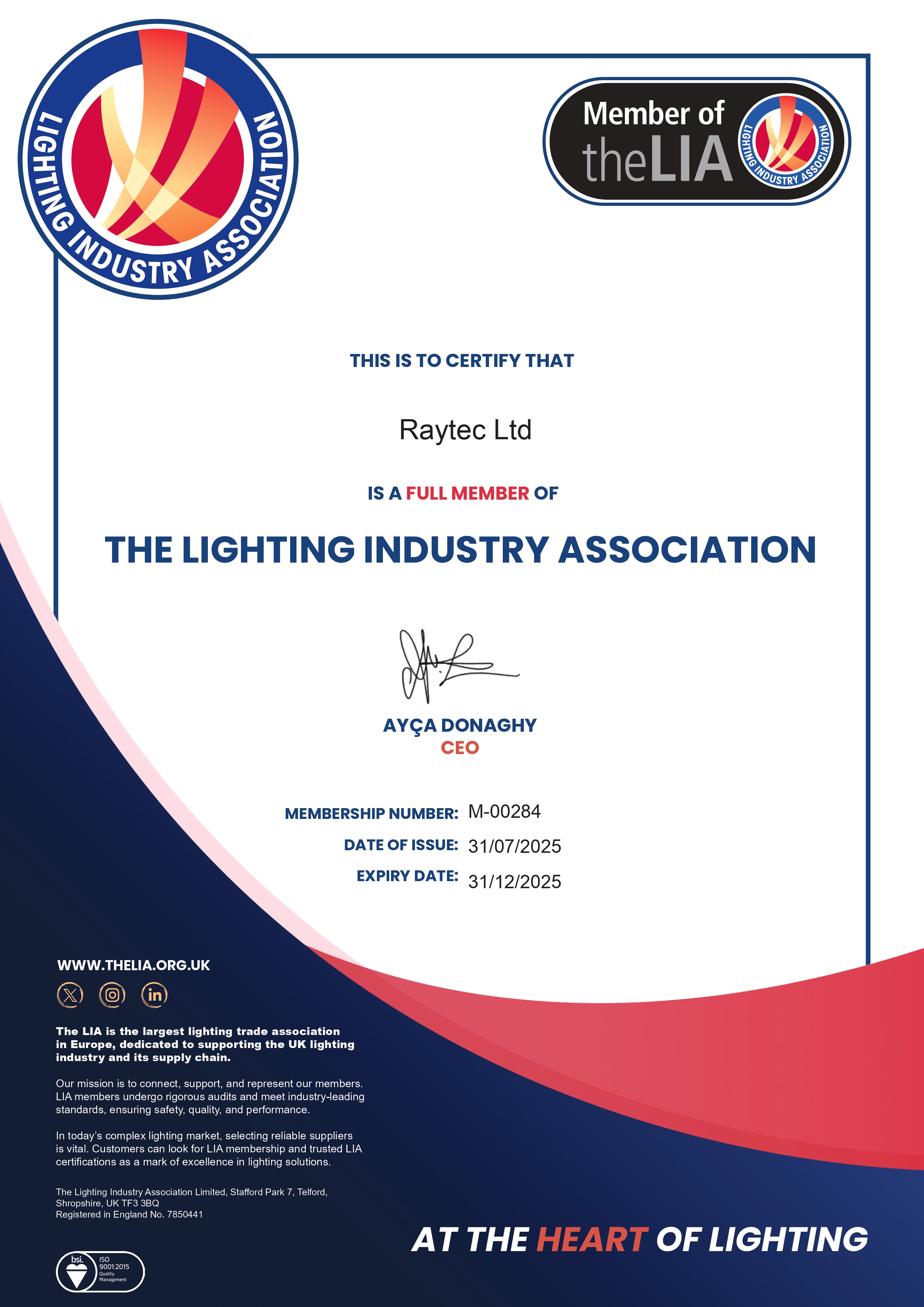 JOSCAR Certificate