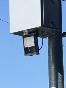 City surveillance lighting for street camera