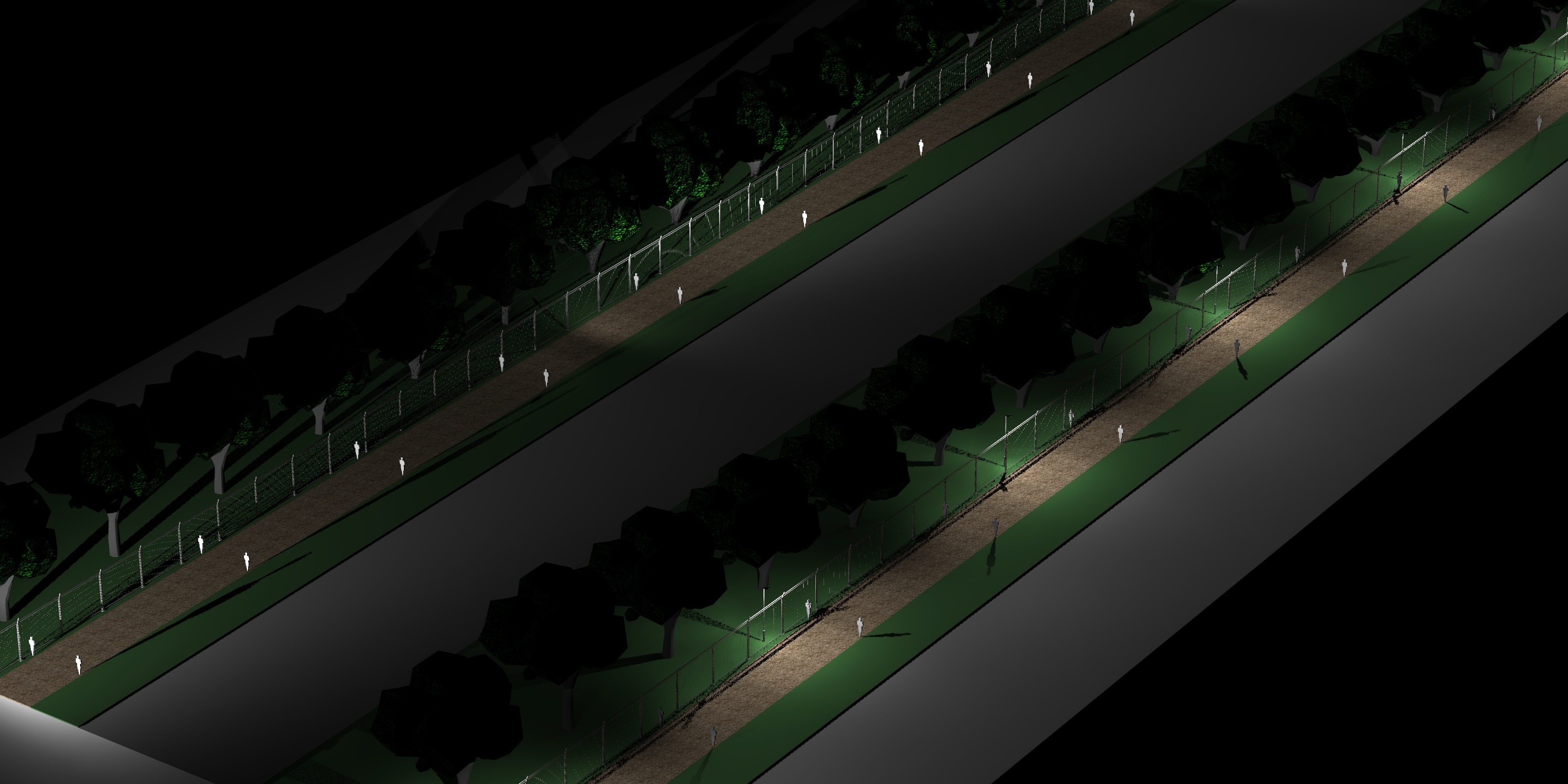 Visual demonstration of why street lighting alone isn't enough for surveillance