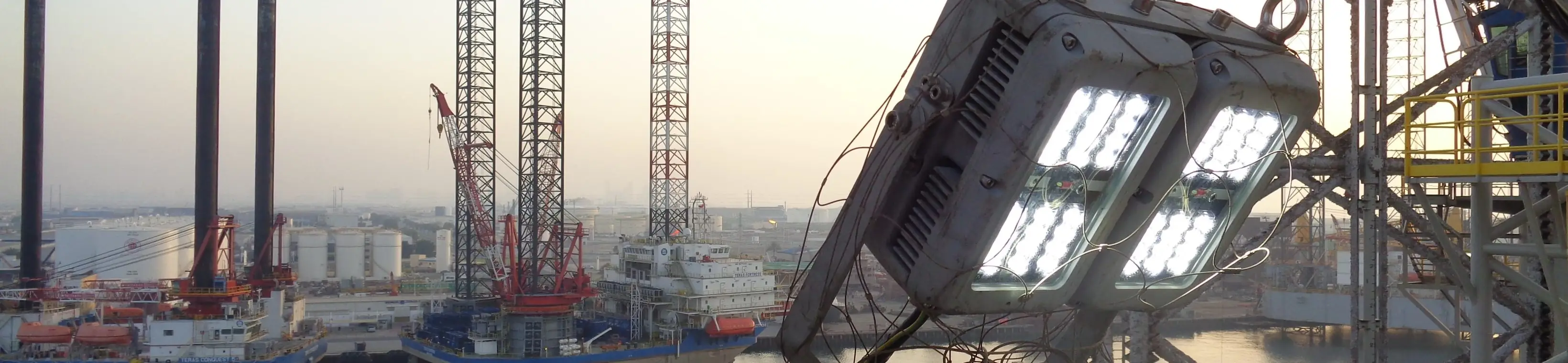 Raytec LED luminaire installed on an offshore rig